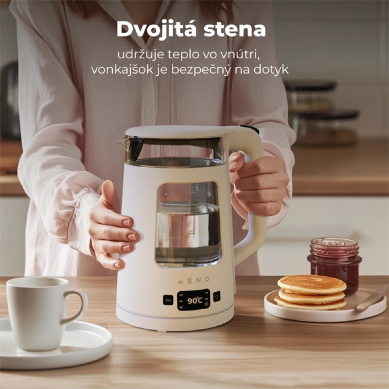 AENO Rychlovarná kanvica EK6 - 1,7l, Strix,dvojité steny, fu