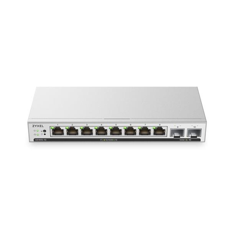 Zyxel GS1915-10v2, 10 Ports, 8x GbE and 2x SFP, desktop, fan