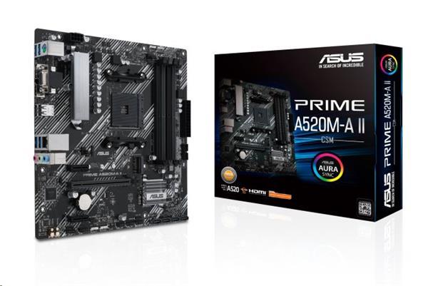 ASUS PRIME A520M-A II/CSM soc.AM4 A520 DDR4 mATX M.2 D-Sub H