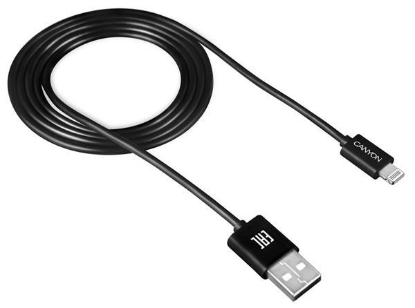 Canyon CNE-CFI1B, 1m kábel Lightning/USB, bez Apple certifik