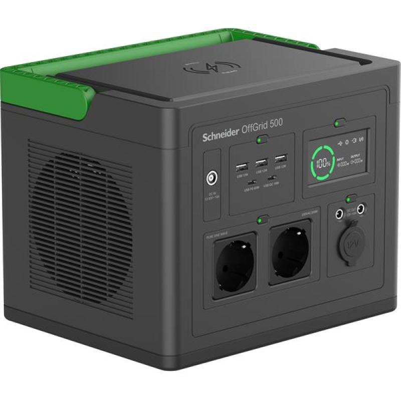 Schneider OffGrid Portable Power Station 500, 517Wh Lithium-