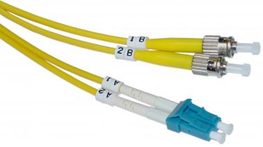 CNS opt. duplex patch kábel 9/125, LC/ST, 1m
