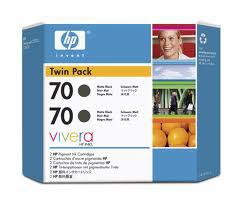 HP 70 2-pack Matte Black Ink Cartridges