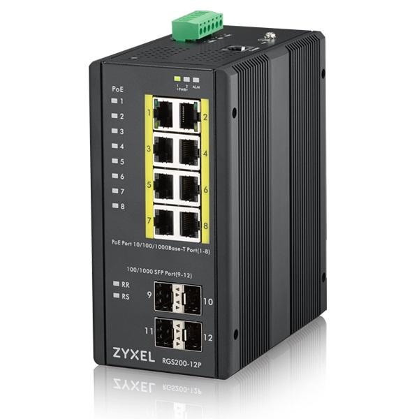 ZyXEL RGS200-12P, 12-port Gigabit WebManaged switch: 8x GbE