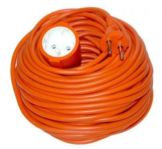 Solight predlžovací kábel - spojka, 1 zásuvka, oranžová, plo