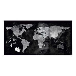 SIGEL Sklenená tabuľa artverum 91x46cm mapa sveta (SI000270)