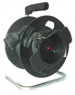 Solight predlžovací prívod na bubne, 1 zásuvka, čierny, 25m