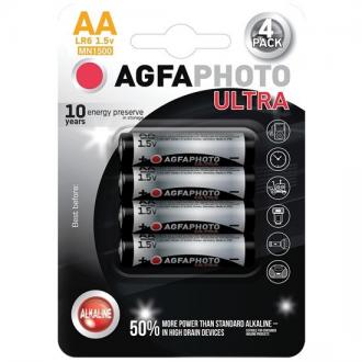 AgfaPhoto Ultra alkalická batéria LR06/AA, blister 4ks