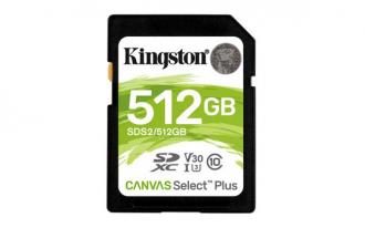 512 GB . microSDHC karta Kingston Canvas Select Plus SD Clas