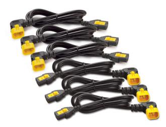 APC Power Cord Kit (6 ea), Locking, C13 to C14 (90 Degree),