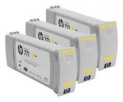 HP 771 3-packÂ  Yellow DJ Ink Cartridges CR253A