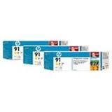 HP 91 3-pack Yellow Ink Cartridges