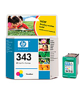 HP No. 343 Tri-colour Inkjet Print Cartridge (7ml)