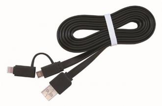 Gembird USB charging combo cable, black, 1 m