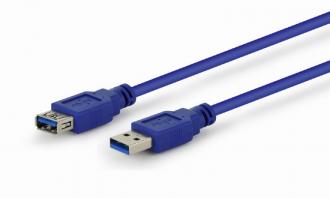 Gembird predlžovací kábel USB 3.0 (AM - AF), 3 m, modrý