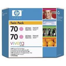 HP 70 2-pack Light Magenta Ink Cartridges