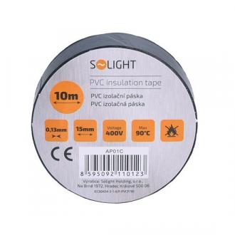 Solight izolačná páska, 15mm x 0,13mm x 10m, čierna